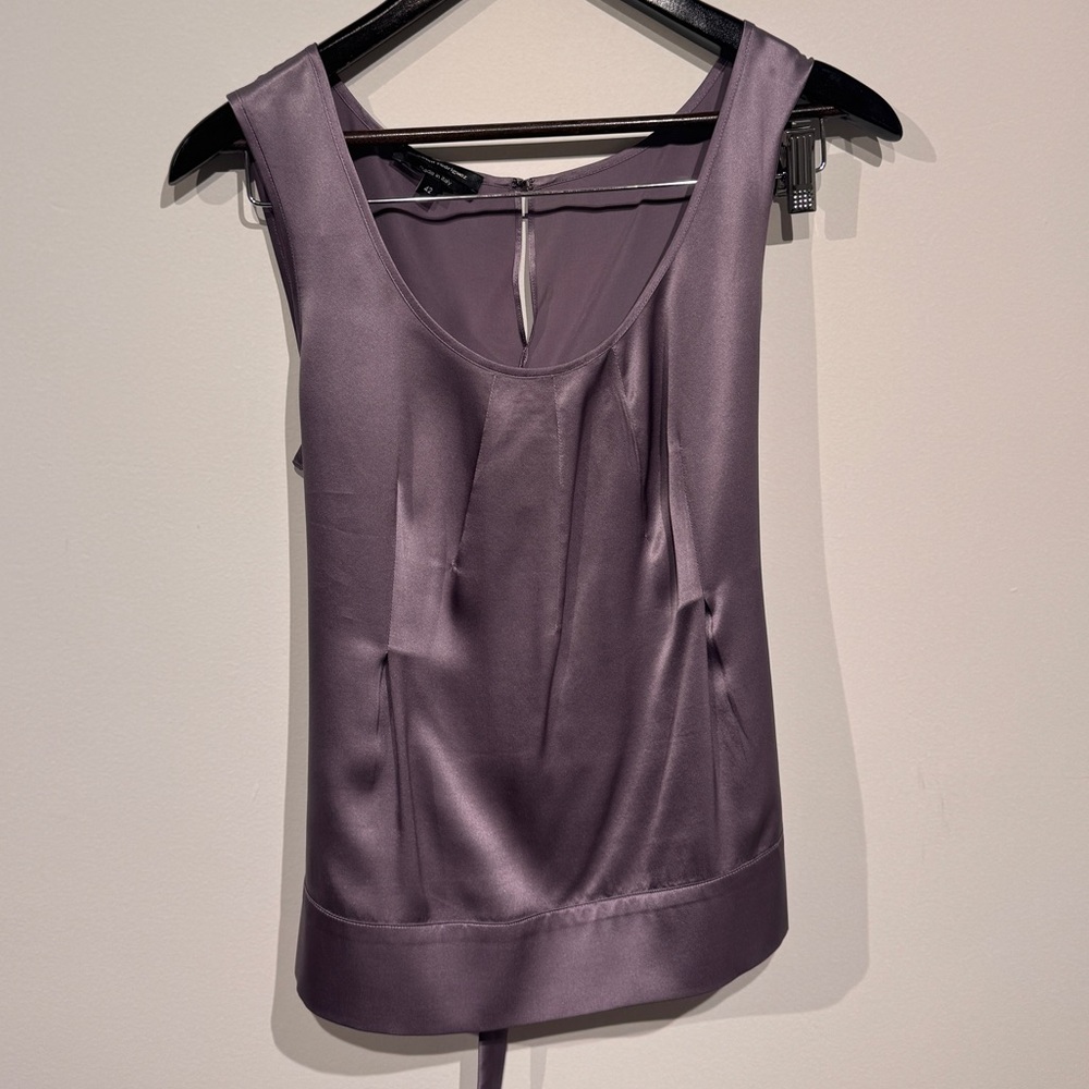 Narciso Rodriguez Mauve Satin Scoop Neck Camisole